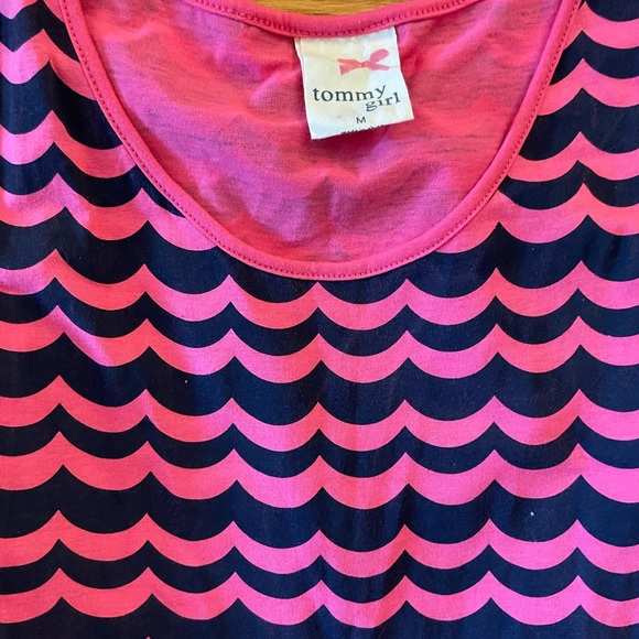 Tommy Girl Navy/Pink Fit & Flare Mini Dress with Open Back, Size M - Picture 6 of 6